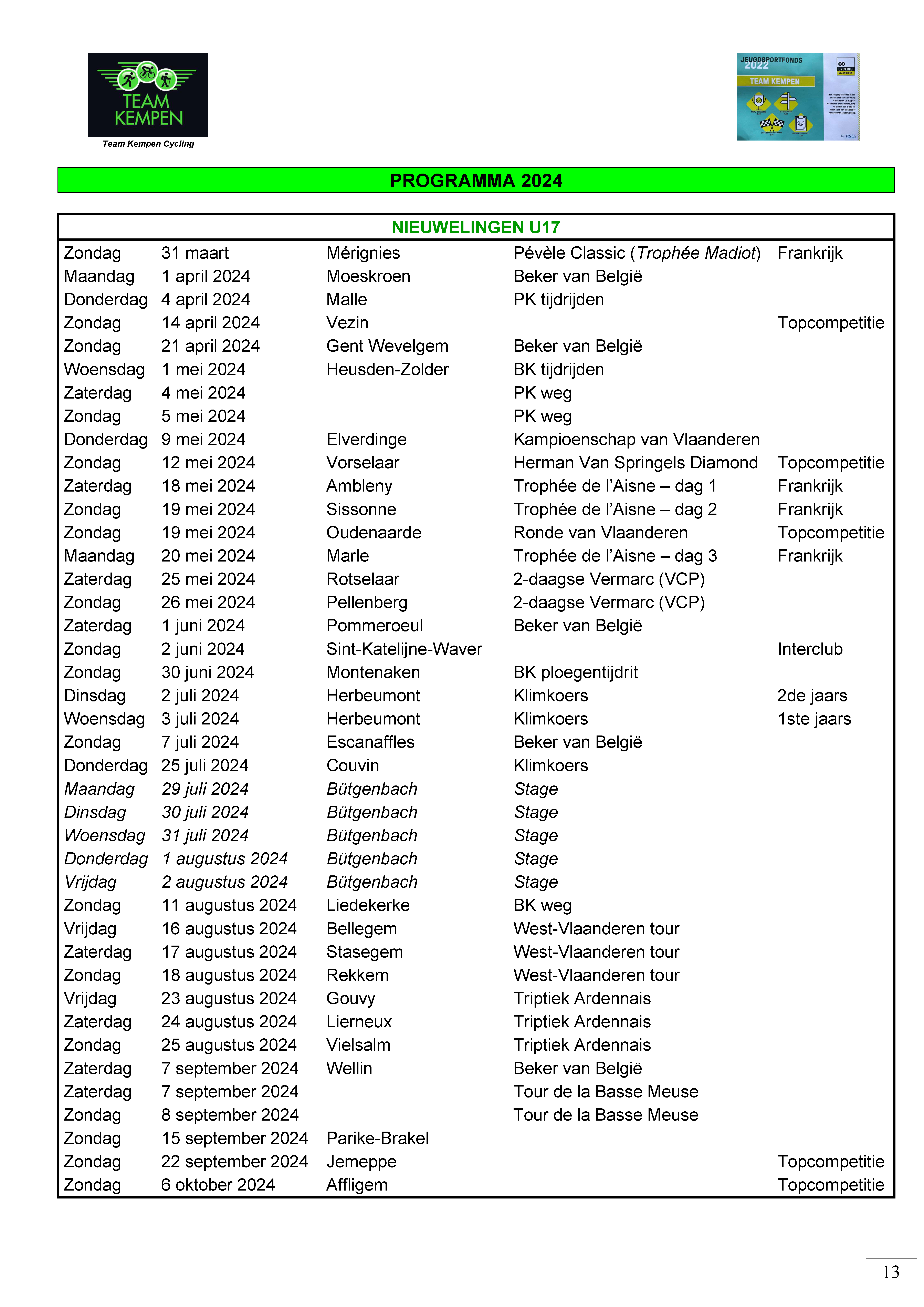 Programma - Groepsfoto